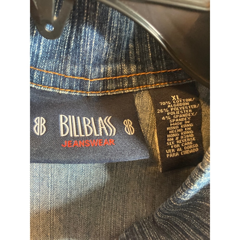 Bill Blass Jeanswear Womens XL Denim Jacket Medium Wash Stretch Cotton Blend - Picture 3 of 3